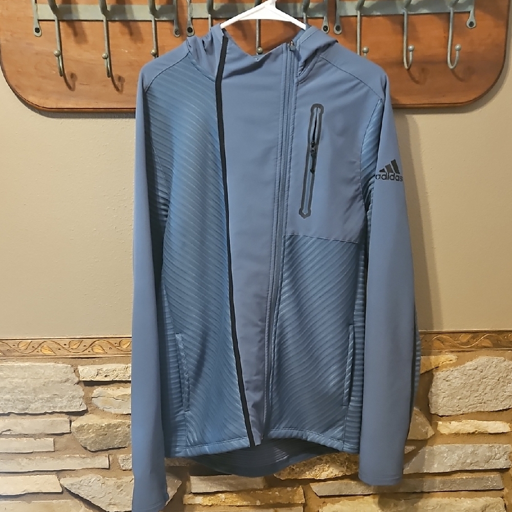 Adidas Men's Performance Jacket in Slate Blue Size Medium